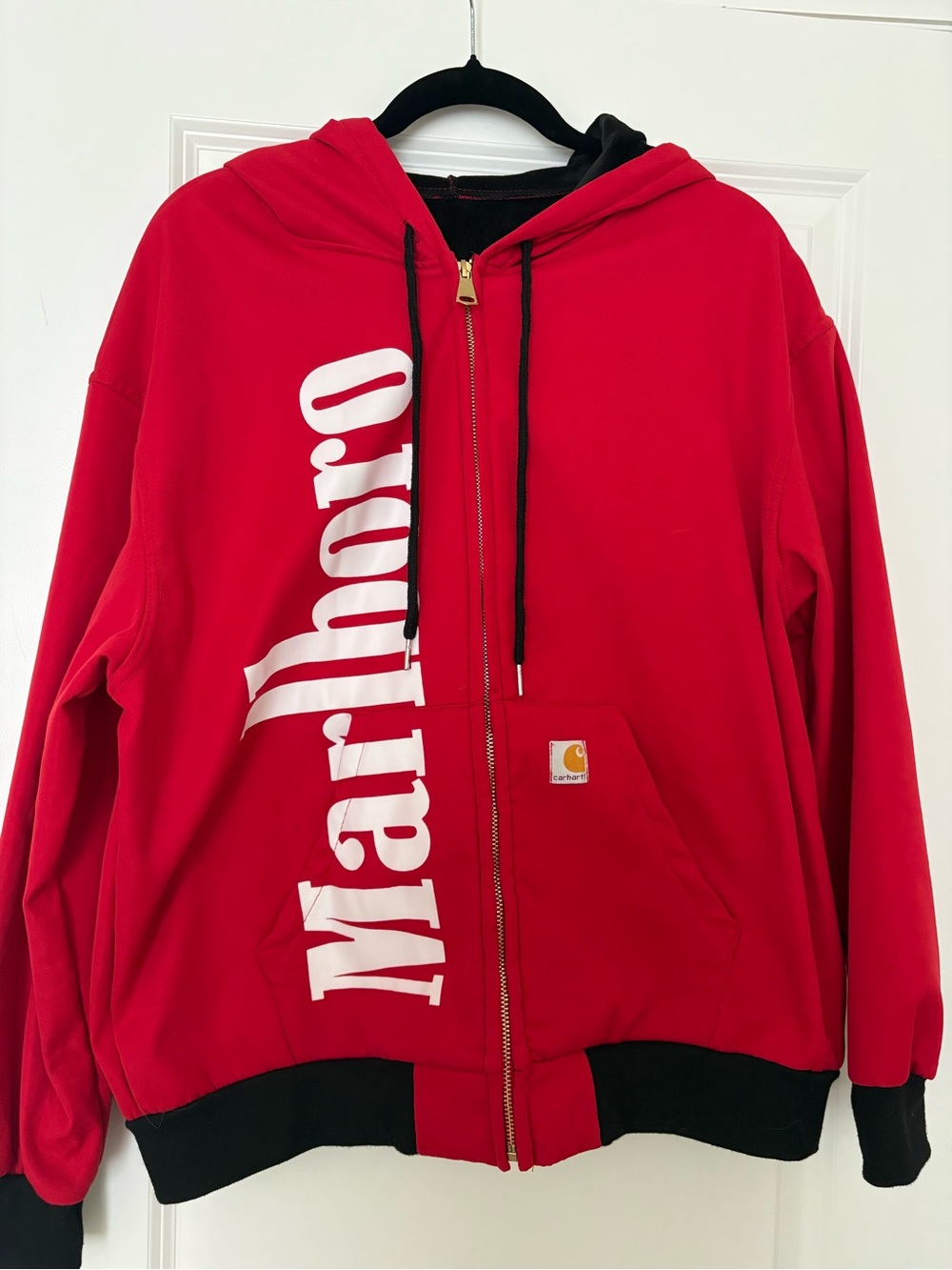 Vintage Carhartt Marlboro  Zip-Up Hooded Jacket